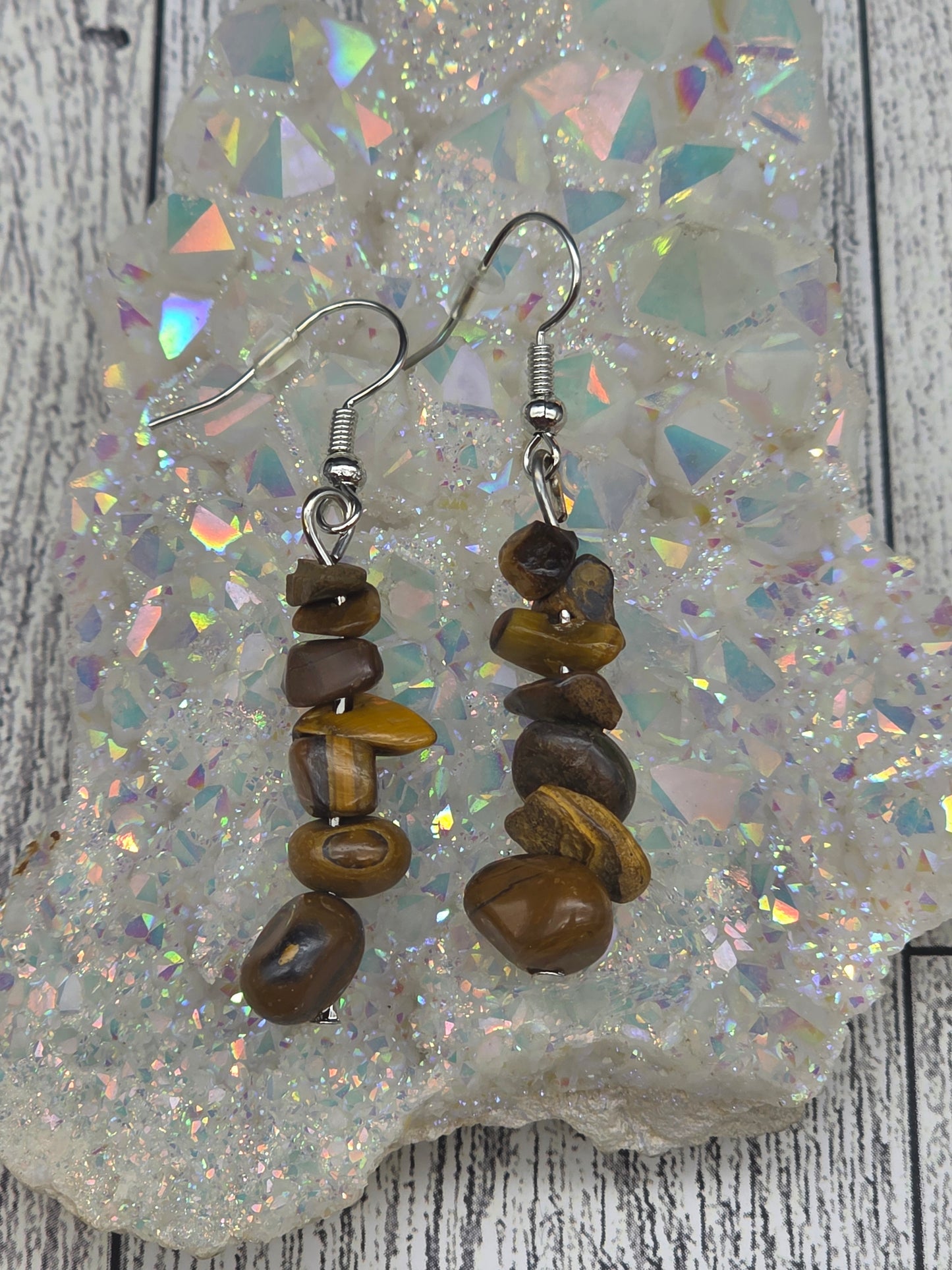 Crystal Chip Hook Earrings