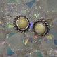 Round Amber Post Earrings