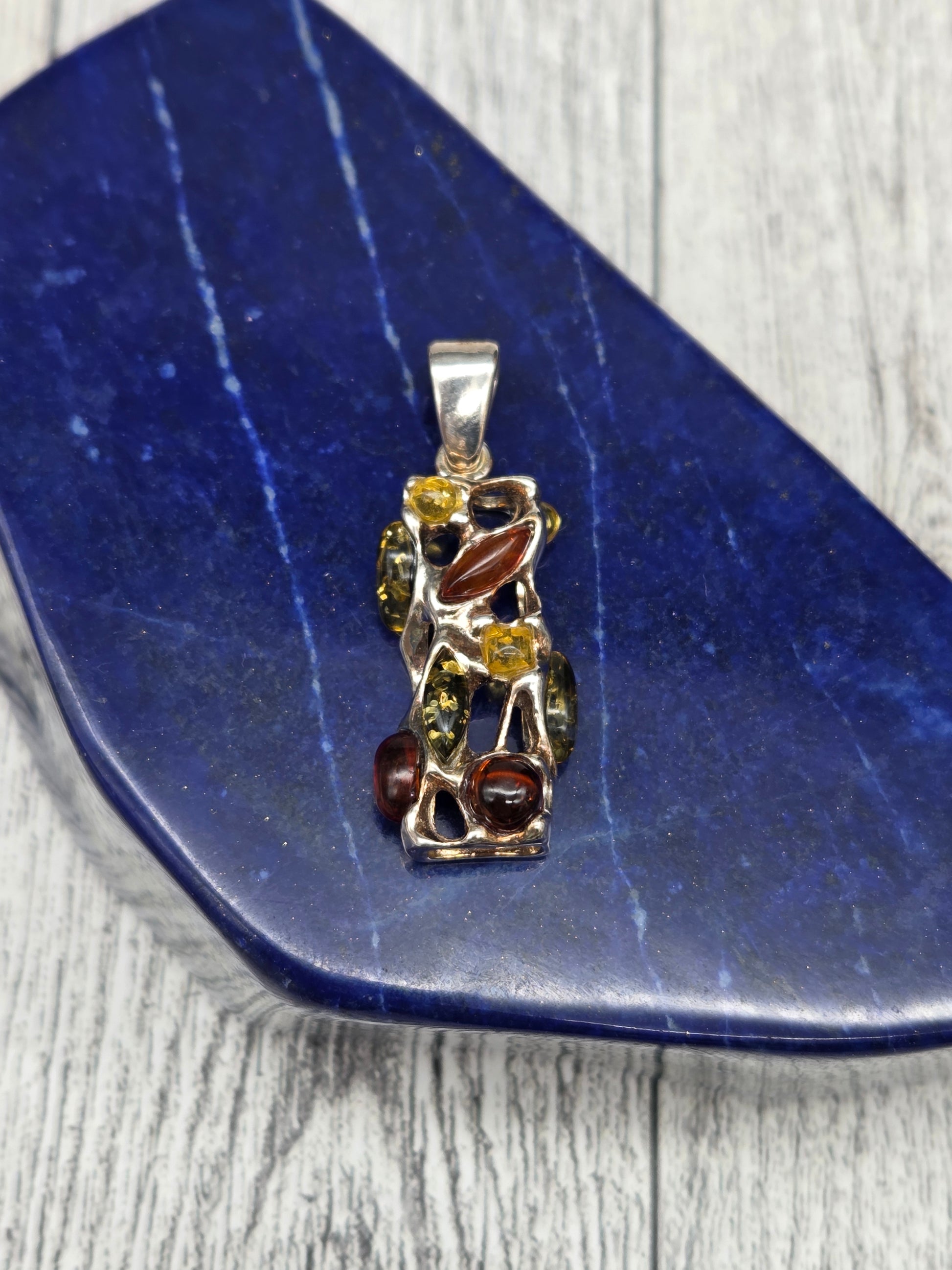 Modern Amber Pendant