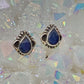 Sapphire Teardrop Post Earrings