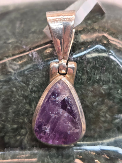 Raw Amethyst Pendant - alternate view