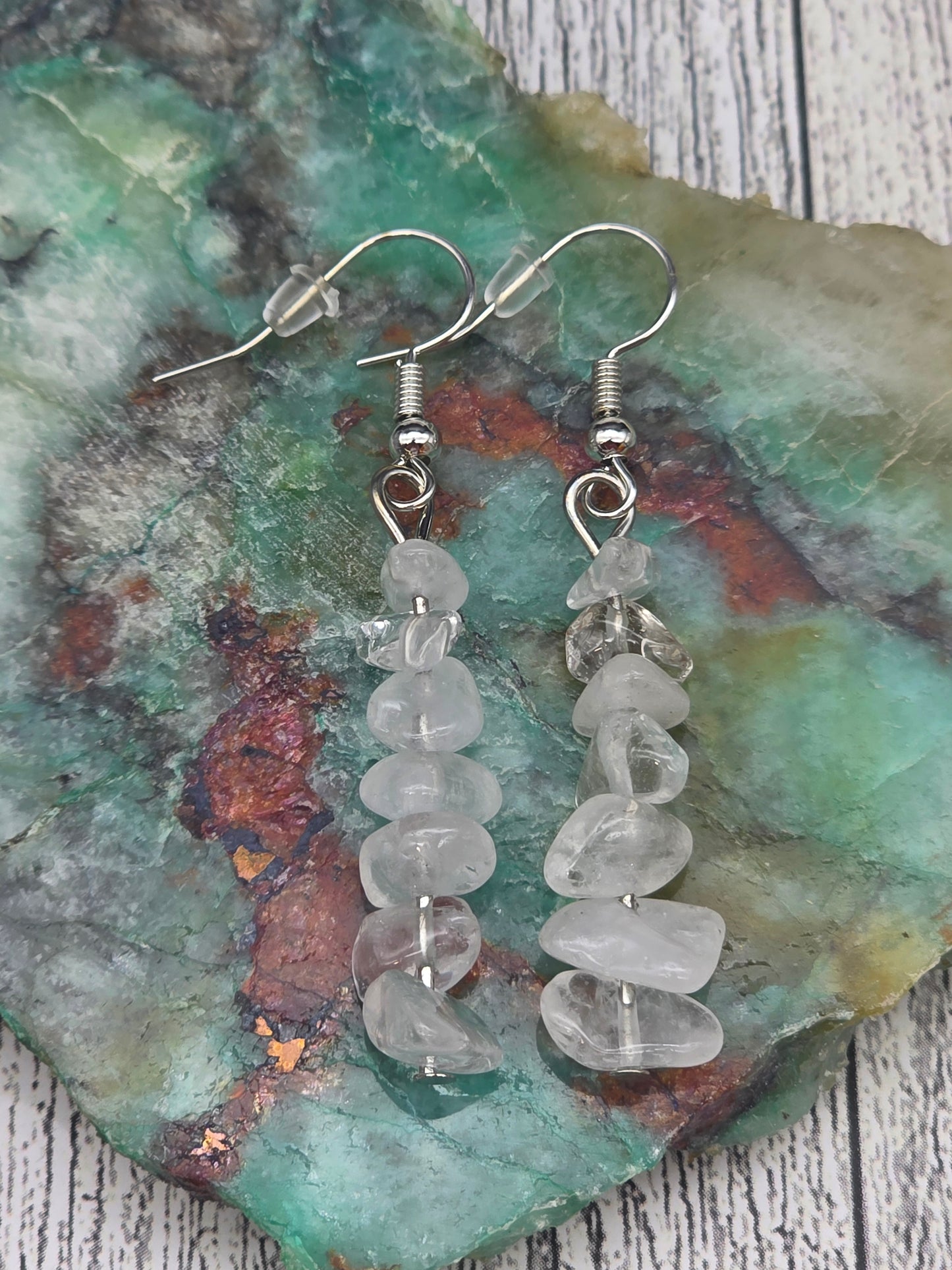 Crystal Chip Hook Earrings