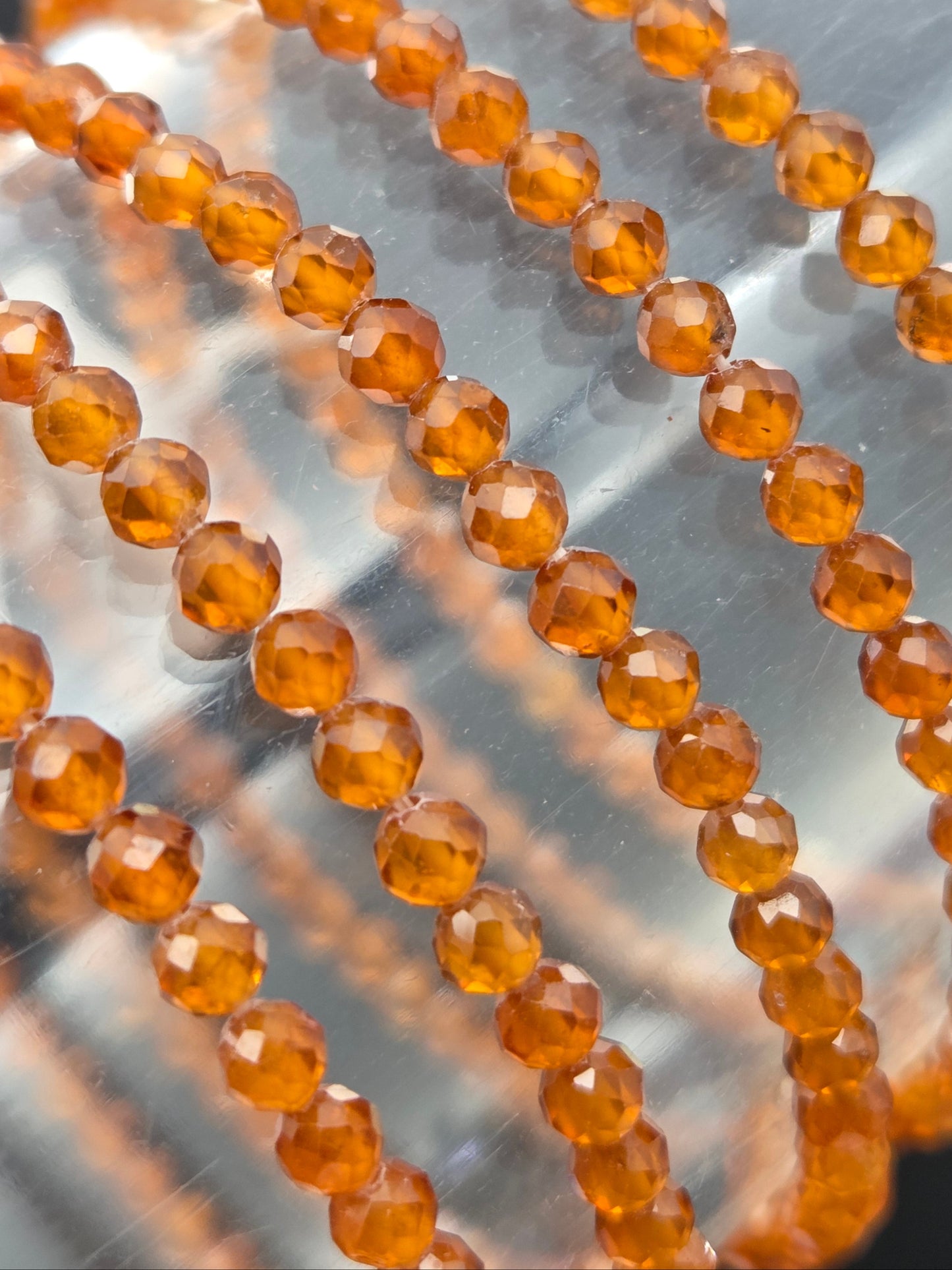 Orange Garnet Stretchy Bracelet