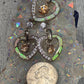 White Opal and Citrine Heart Earring and Pendant Set - alternate view