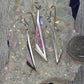 Pink Opal Triangle Earring and Pendant Set - alternate view