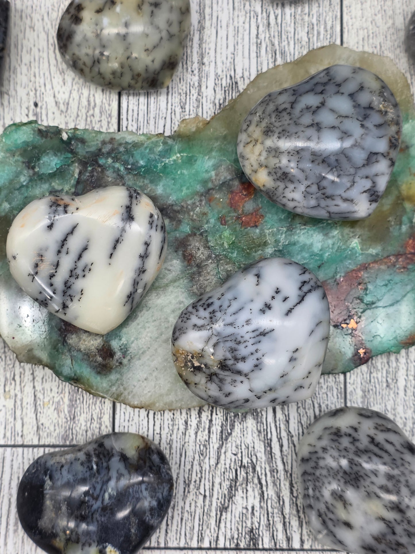 Dendritic Opal Heart