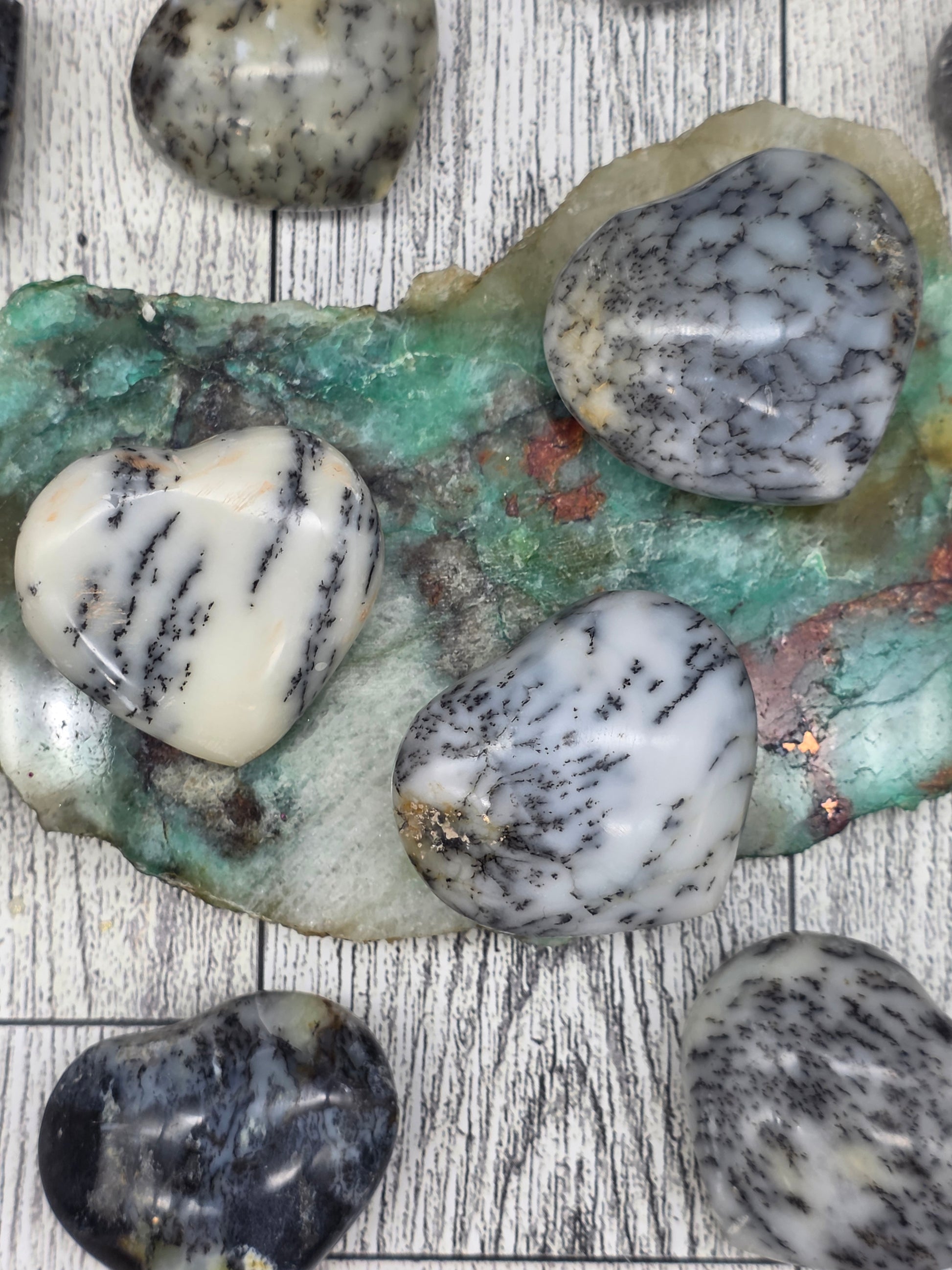 Dendritic Opal Heart