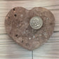 Druzy Agate Heart - alternate view