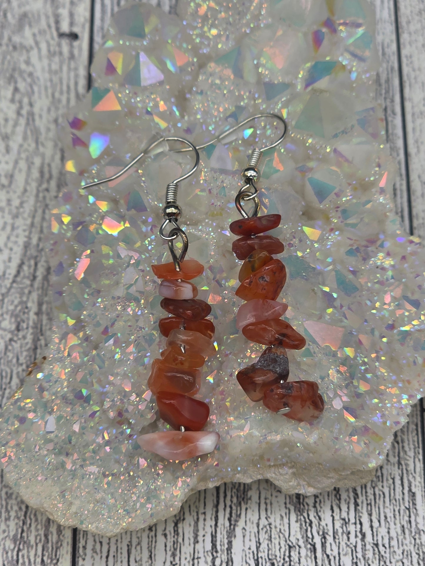Crystal Chip Hook Earrings