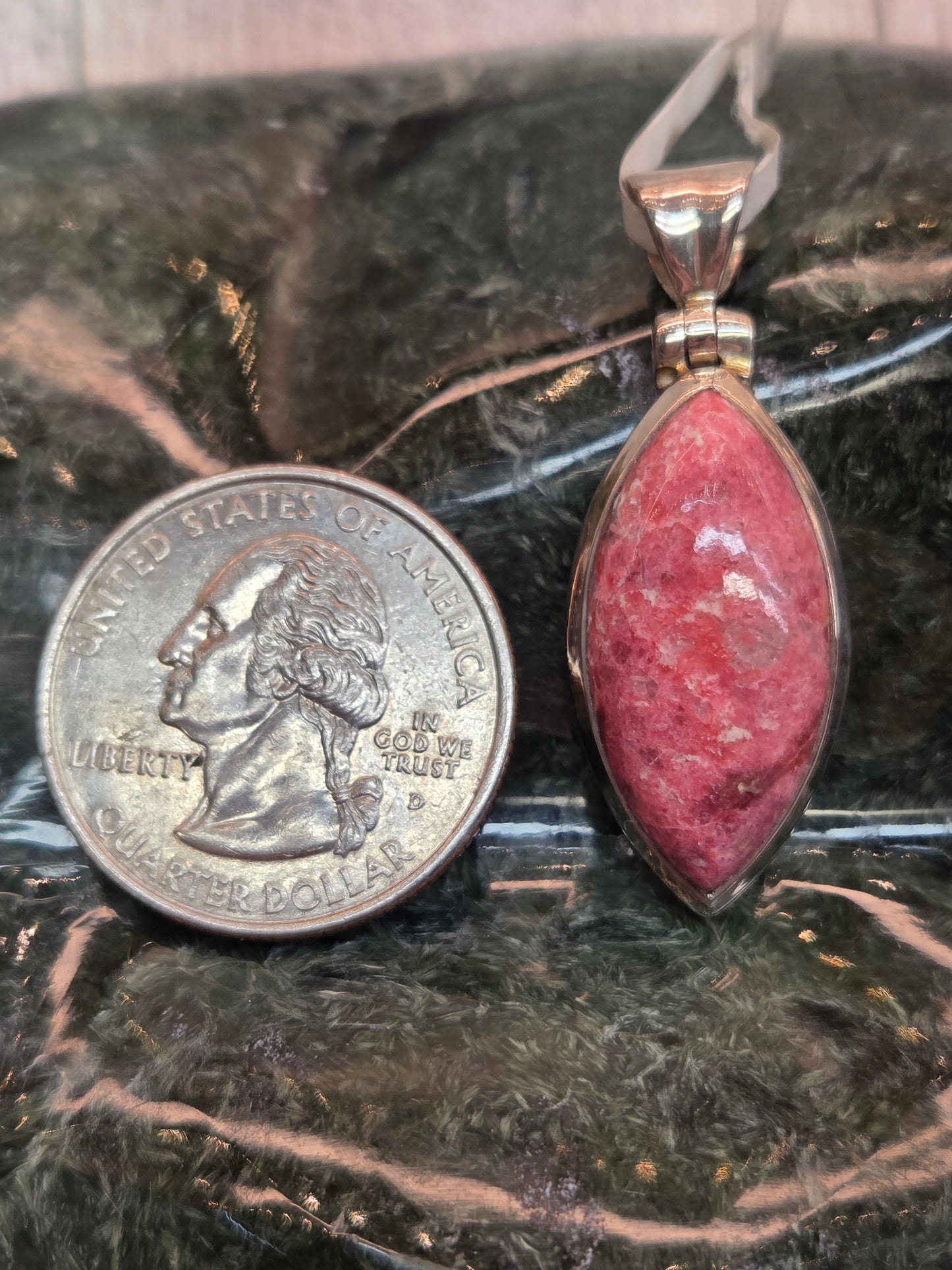 Thulite Sterling Silver Pendant