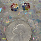 Flower of Life Inlaid Post Earrings - alternate view