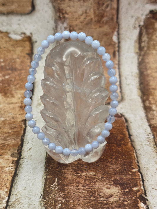 Blue Lace Agate Stretchy Bracelet