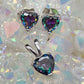 Mystic Rainbow Topaz Heart Earring & Pendant Set