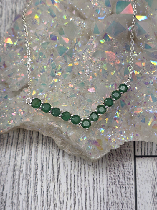 Emerald V Shaped Necklace