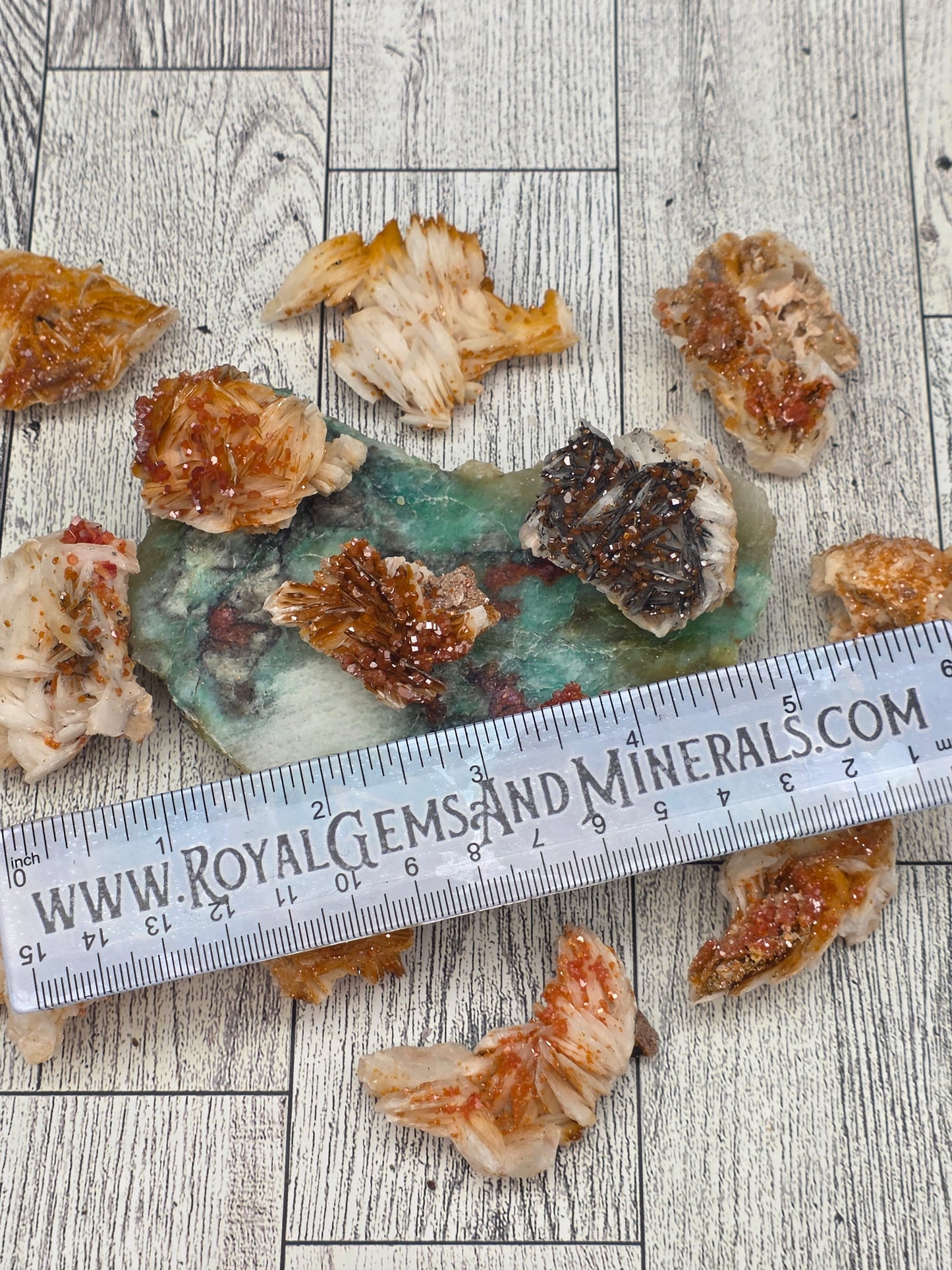 Vanadinite on Barite Specimen