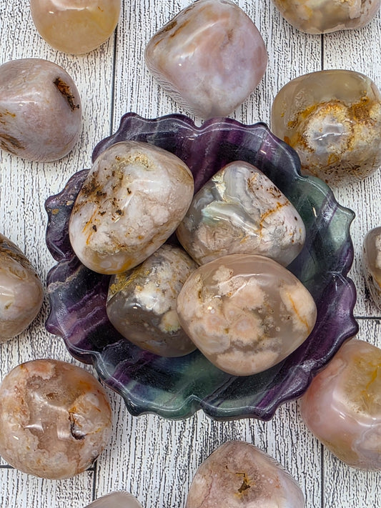 Flower Agate Tumble