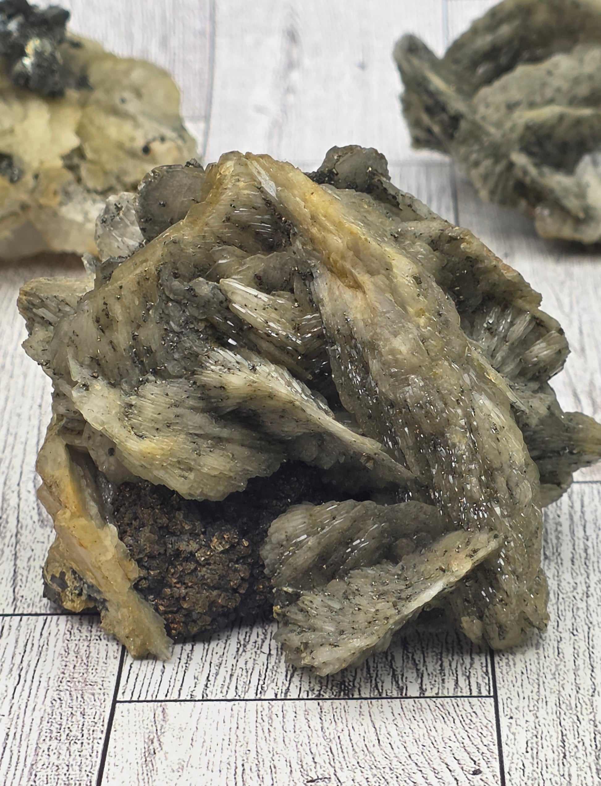 Barite with Pyrite Specimen - detail shot