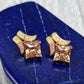 Pink Opal and Citrine Post Earrings
