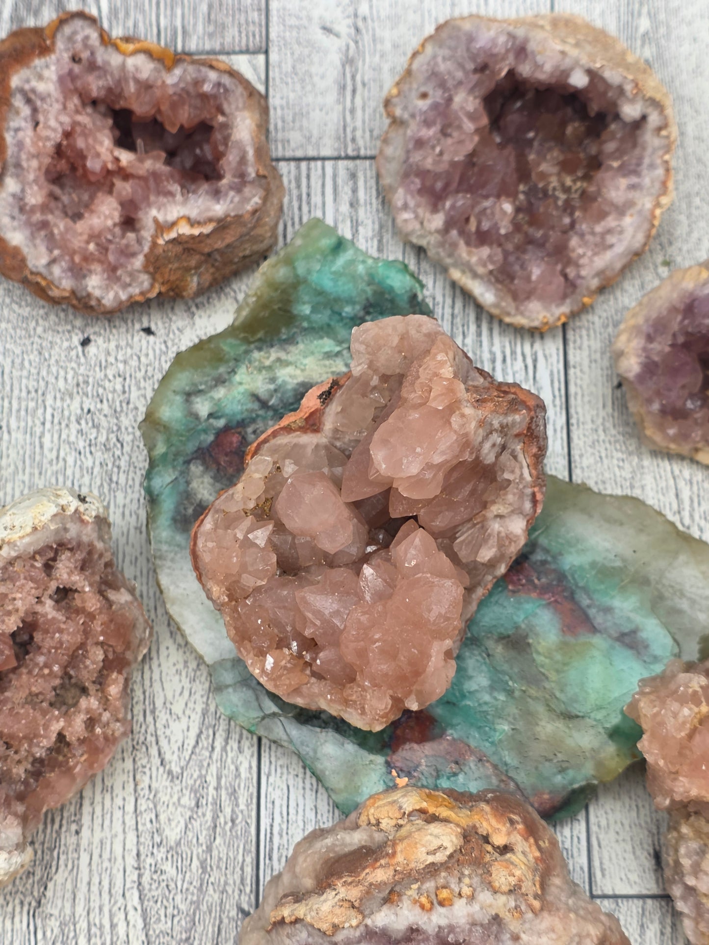 Raw Pink Amethyst - detail shot