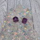Crystal Cube Earrings - detail shot
