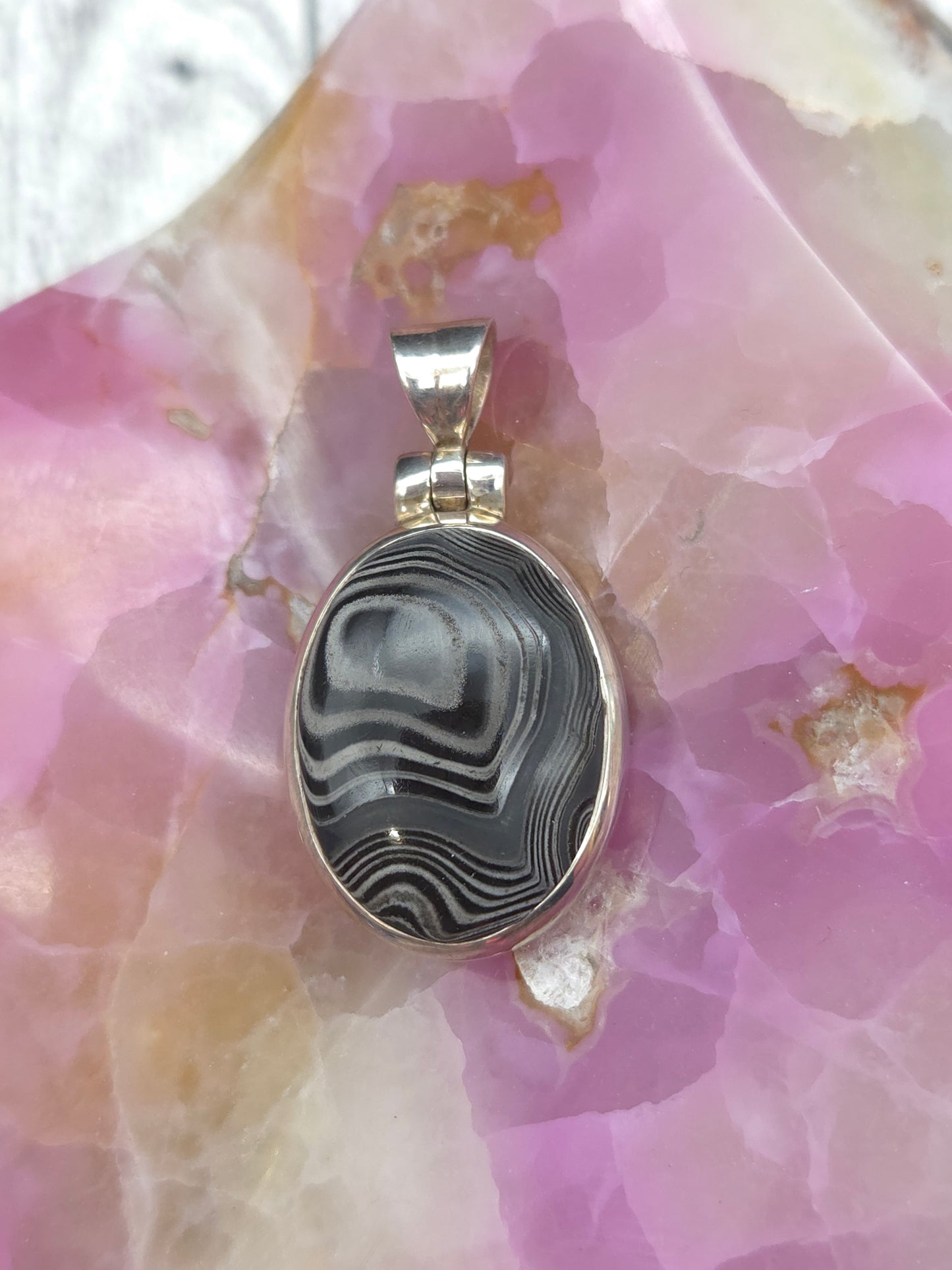 Psilomelane Pendant - alternate view