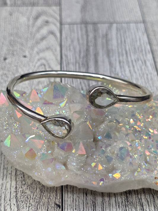 Praisolite Green Amethyst Cuff Bracelet