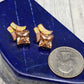 Pink Opal and Citrine Post Earrings - alternate view