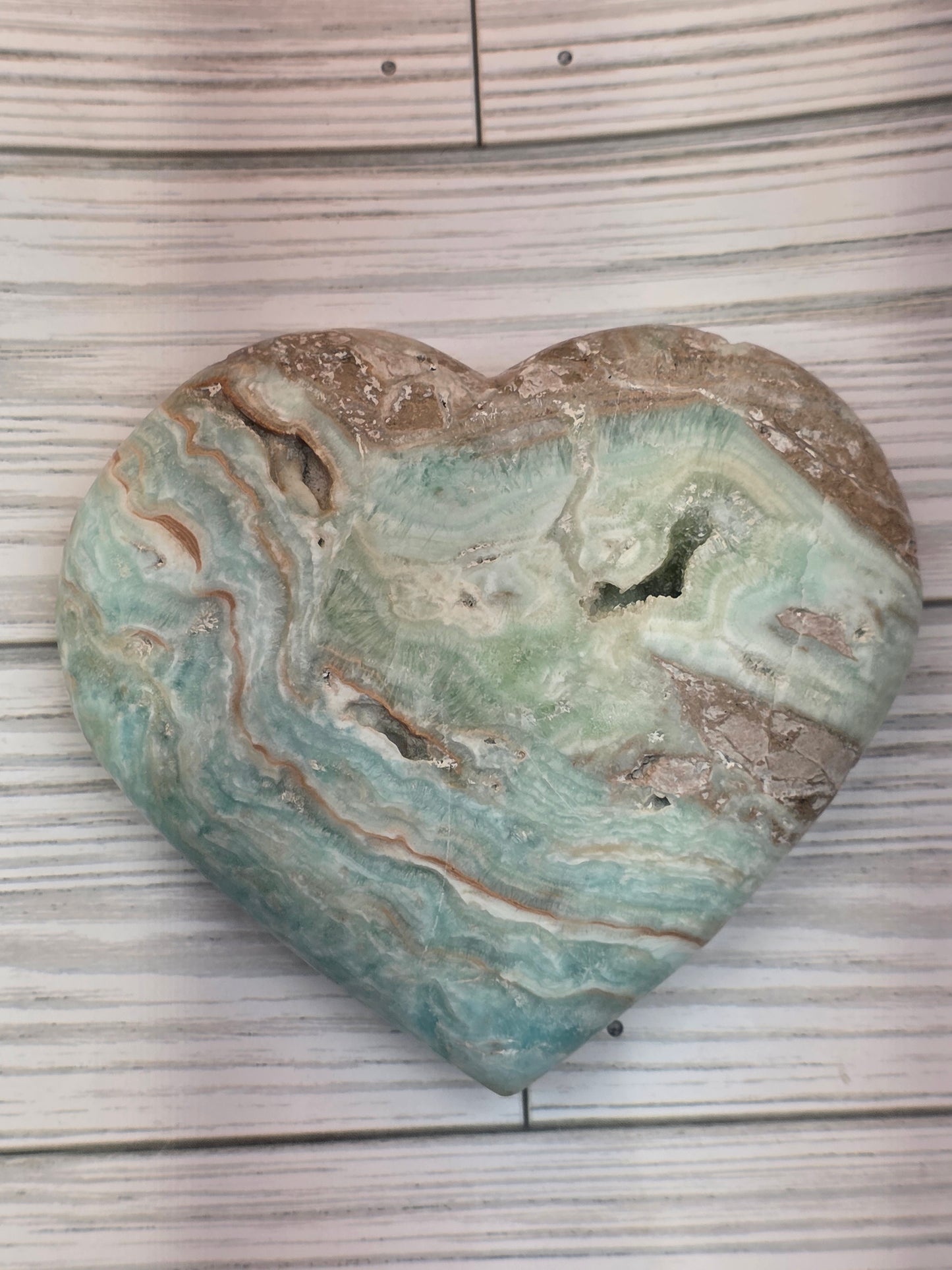 Large Caribbean Calcite Heart