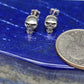 Sterling Silver Skull Post Earrings - alternate view