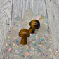 Tiger Eye Mushroom Earrings