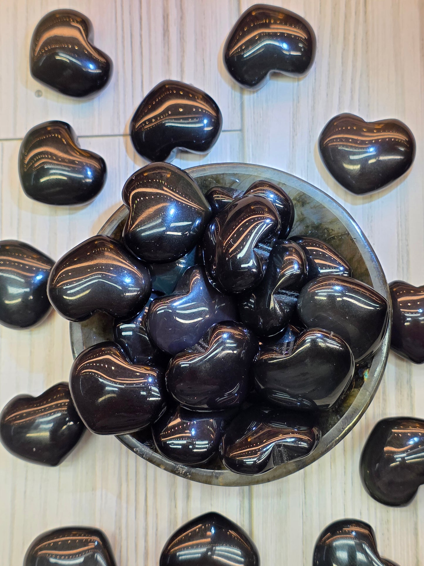 Rainbow Obsidian Heart Pocket Size