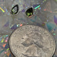 Faceted Moldavite Teardrop Post Earrings - alternate view