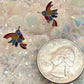 Gemstone Bird Post Earrings - alternate view