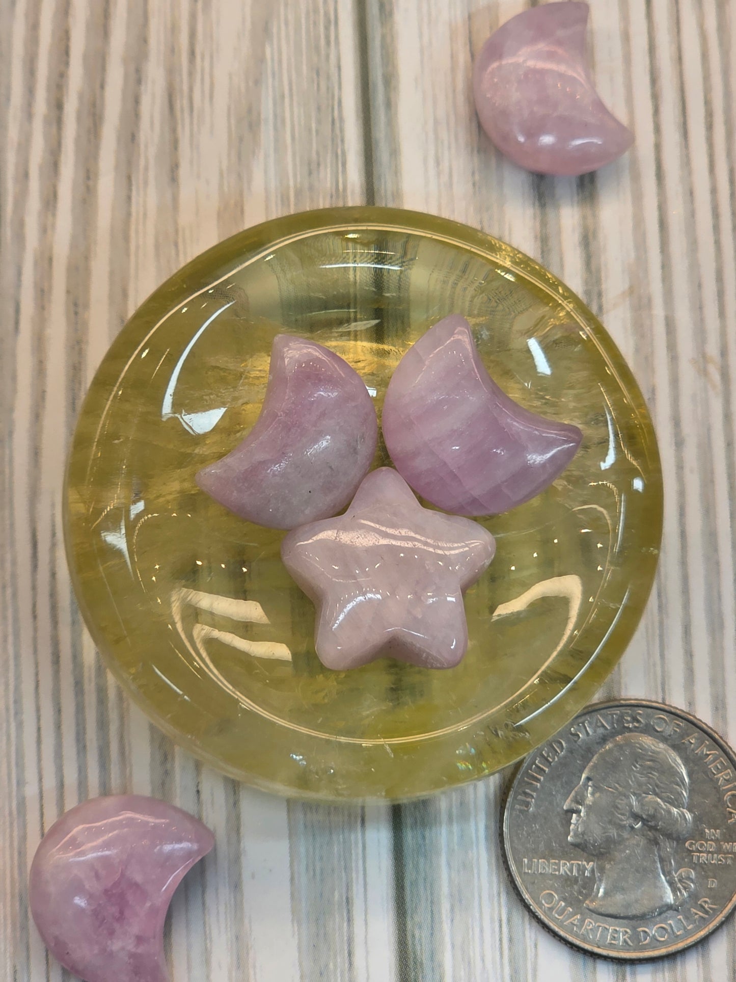Kunzite Moon and Stars