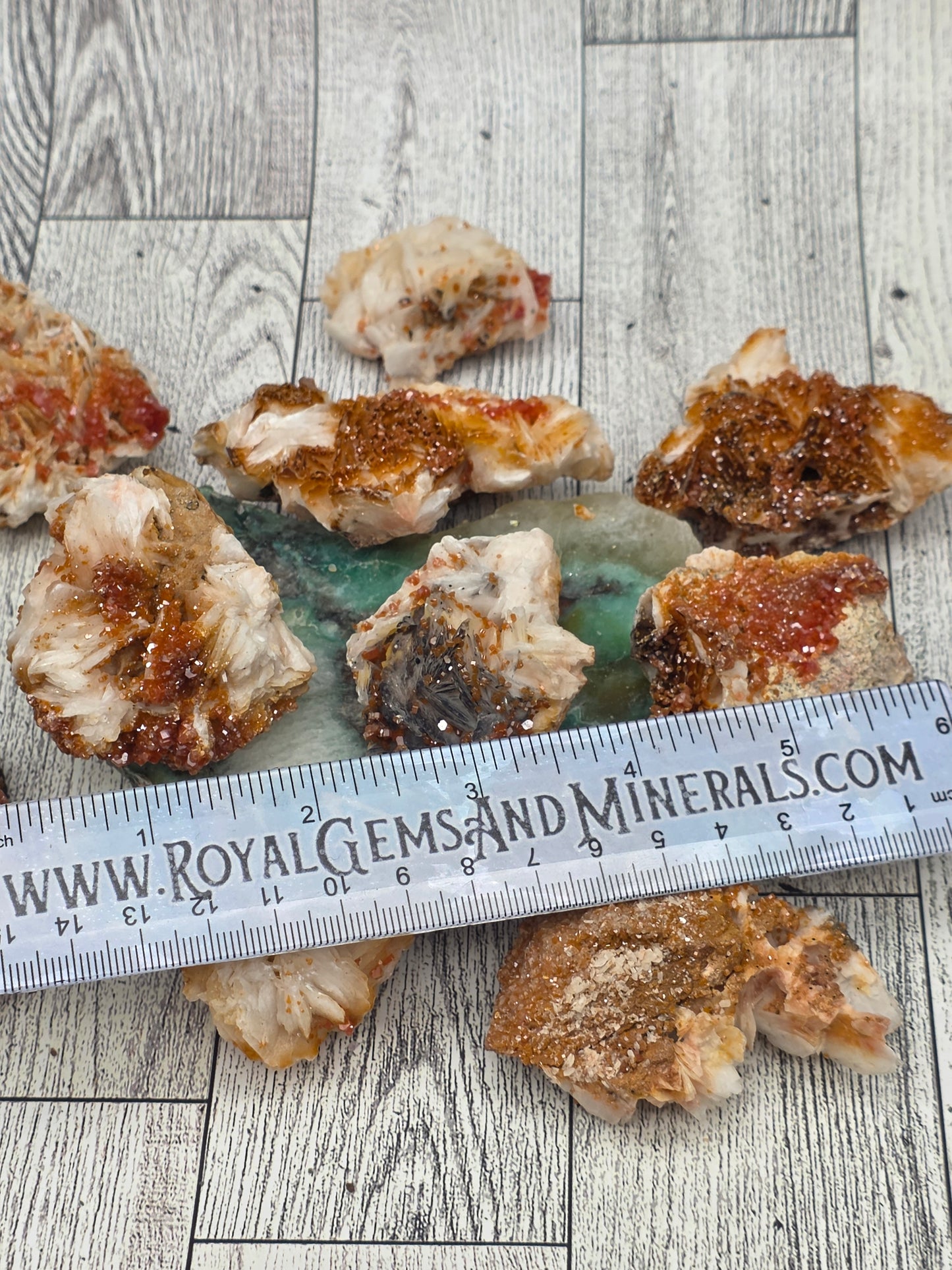 Vanadinite on Barite Specimen