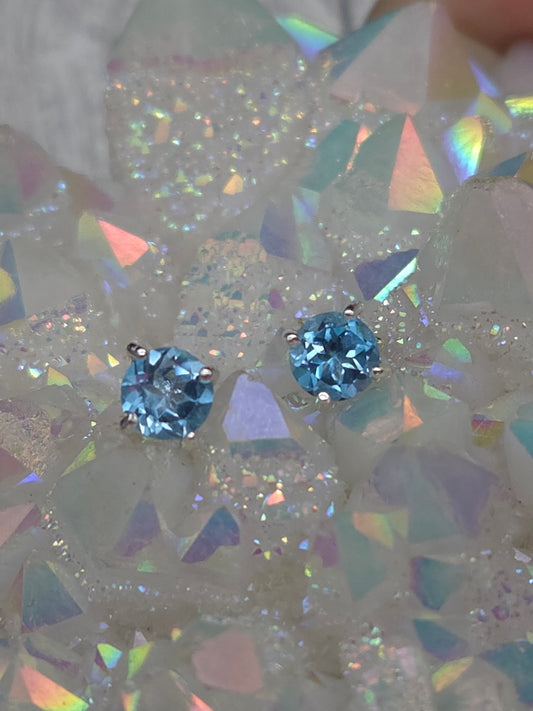 Swiss Blue Topaz Earrings