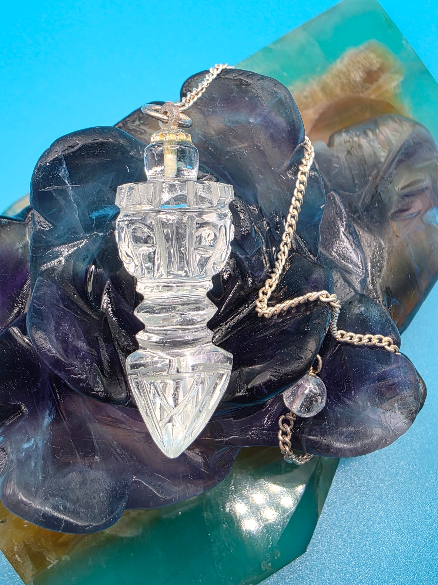 Clear Quartz Phurba Pendulum