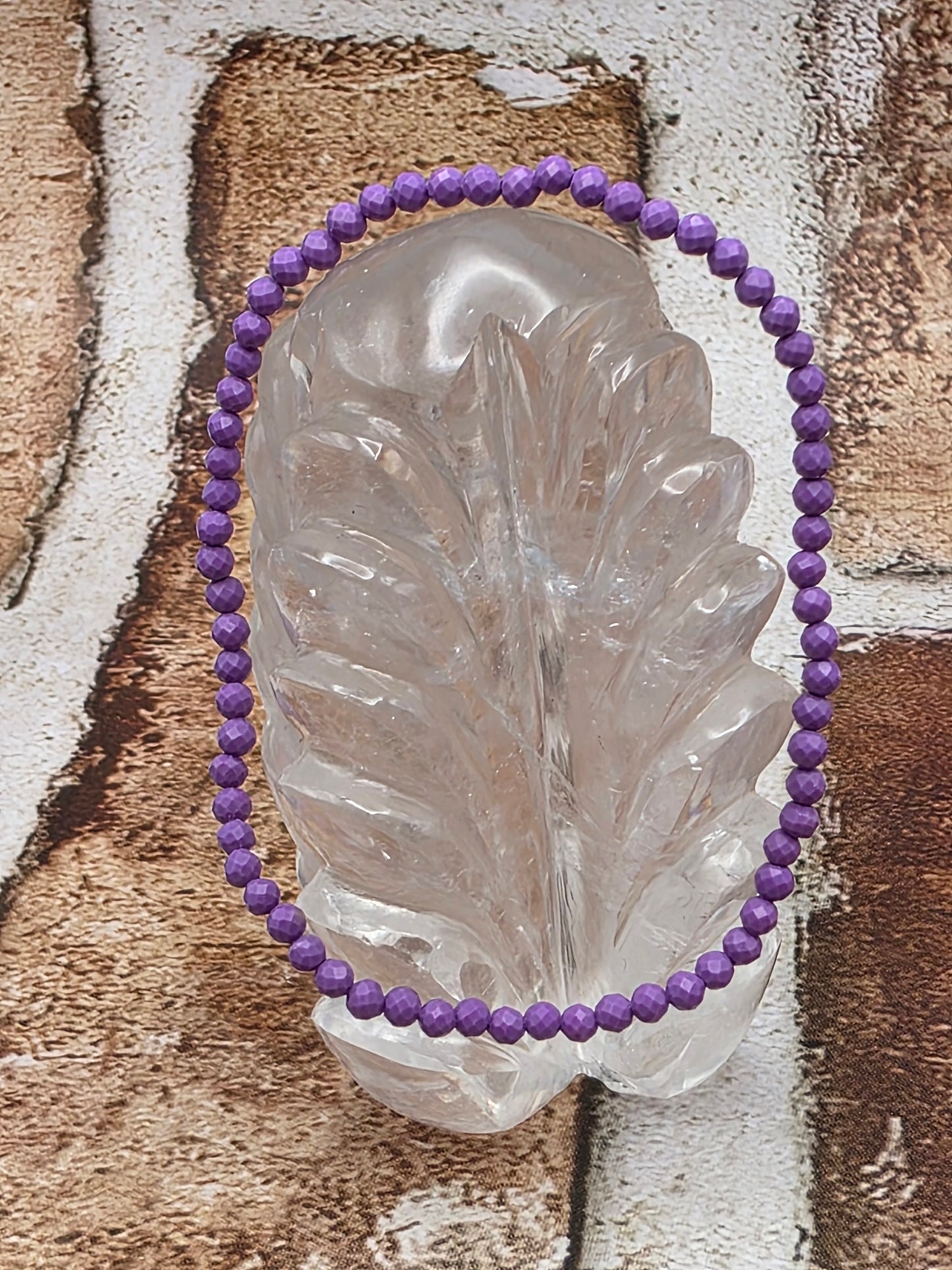 Faceted Lepidolite Stretchy Bracelet