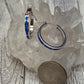 Blue Opal Hoop Earrings - alternate view