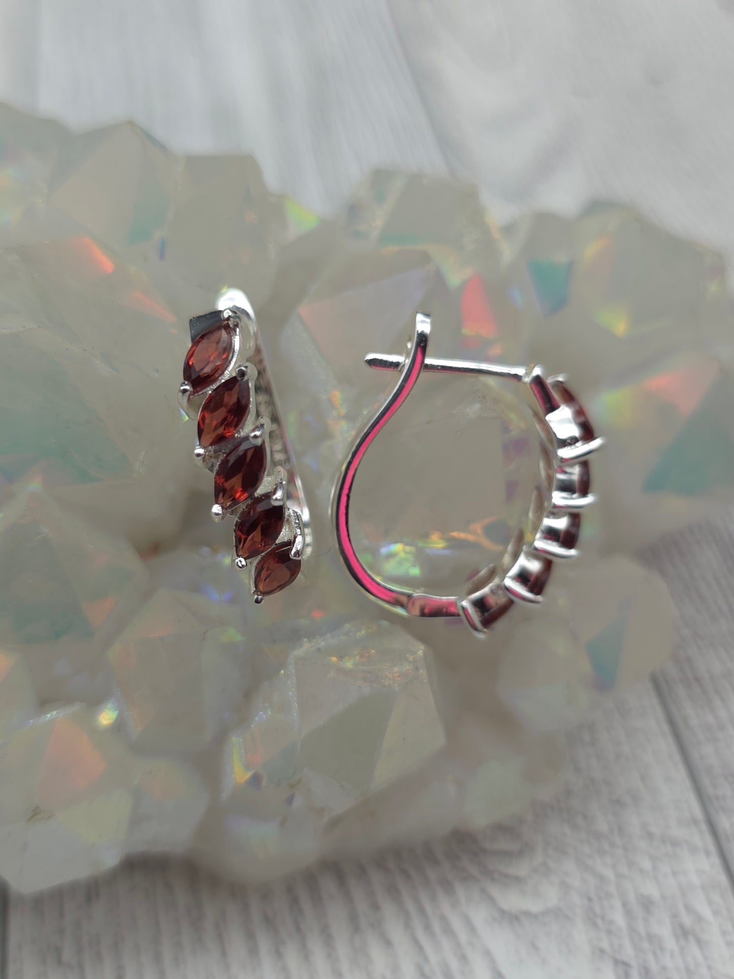 Marquis Garnet Earrings