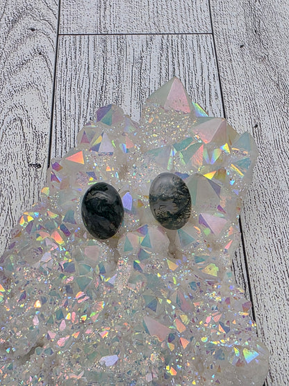 Oval Crystal Earrings