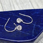 Half Hoop Crystal Post Earrings