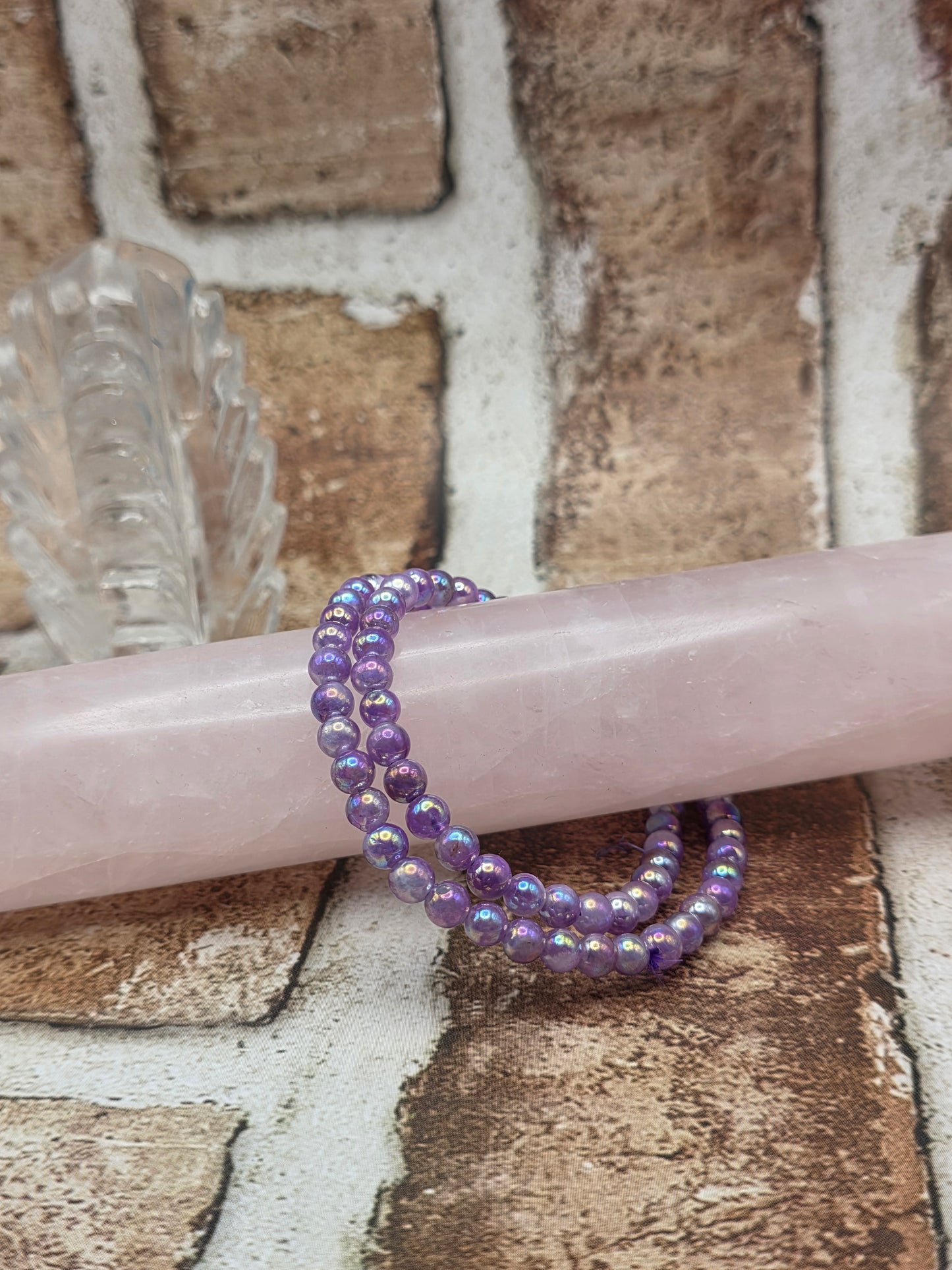 Aura Amethyst Stretchy Bracelet