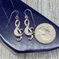 White Opal Treble Clef Hook Earrings - alternate view