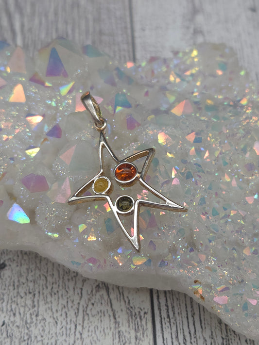 Amber Star Pendant