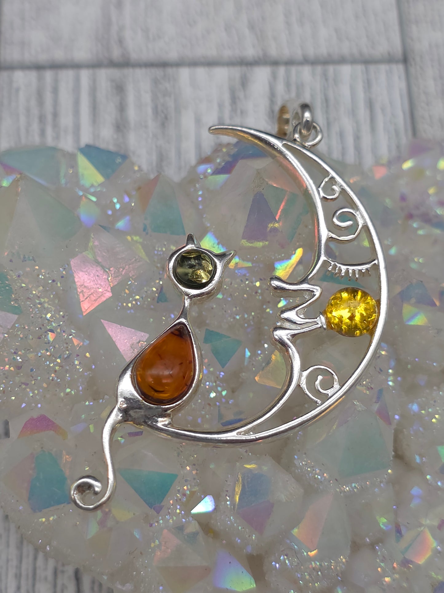 Cat on the Moon Pendant