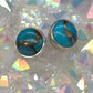 Large Turquoise Post Earrings - alternate view