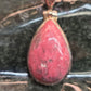 Thulite Sterling Silver Pendant - detail shot