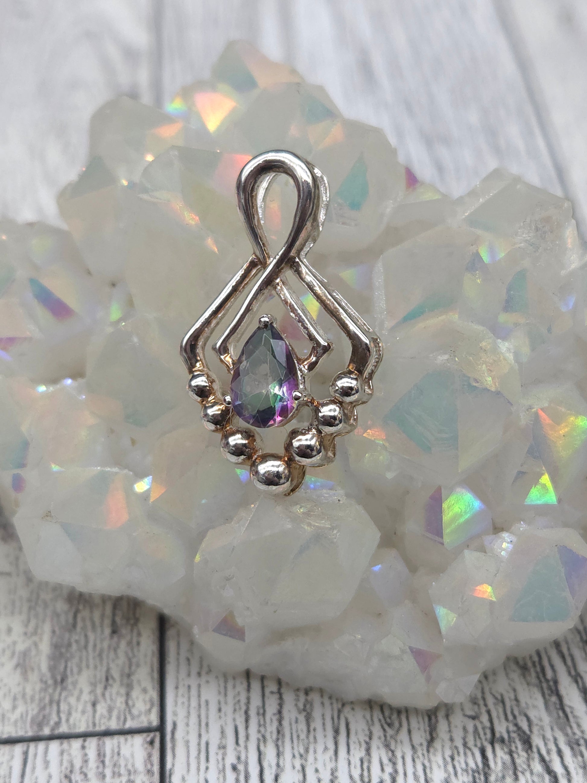 Mystic Topaz Teardrop Pendant