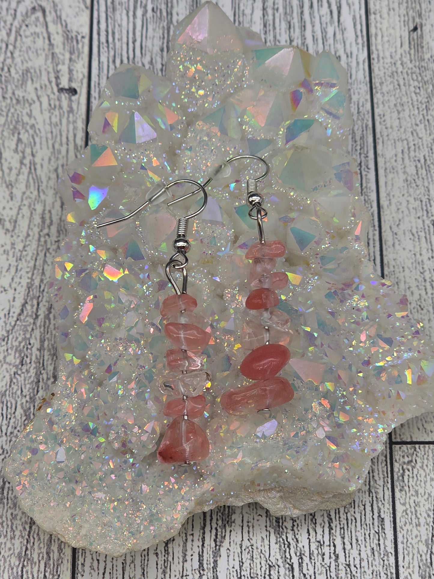 Crystal Chip Hook Earrings